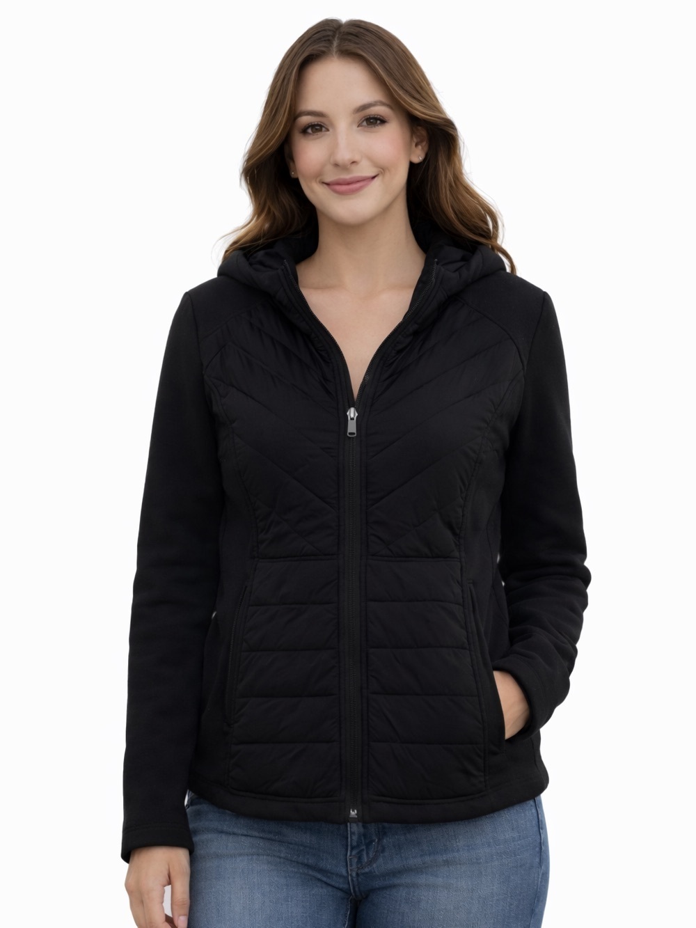 Tek Gear Women's Black quilted Jacket
